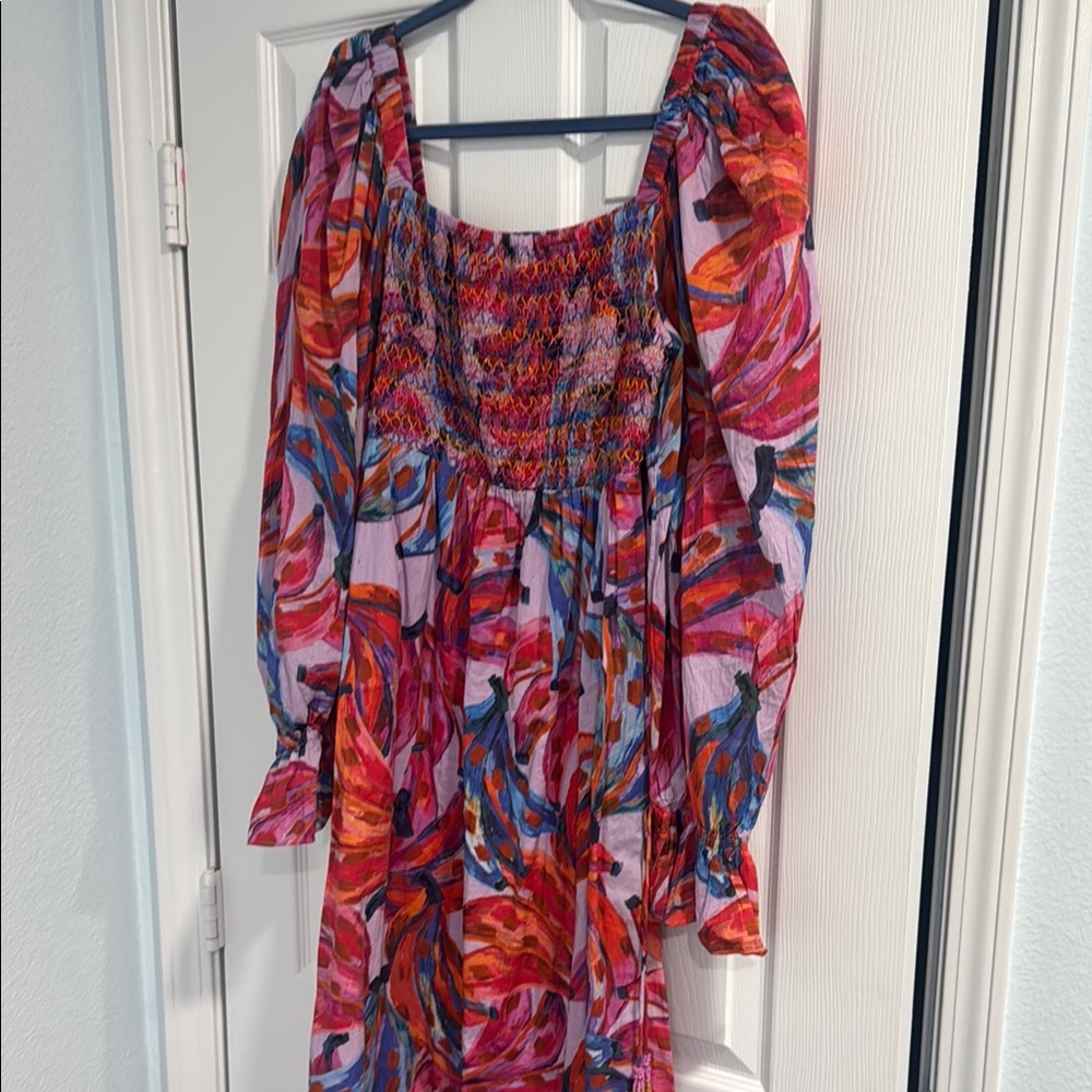 FARM Rio Colorful banana Maxi Dress